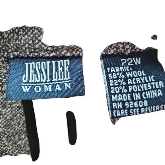 Jessi Lee Wool Blend Button-Up Shirt Brown Size 22W NWT - Picture 3 of 6